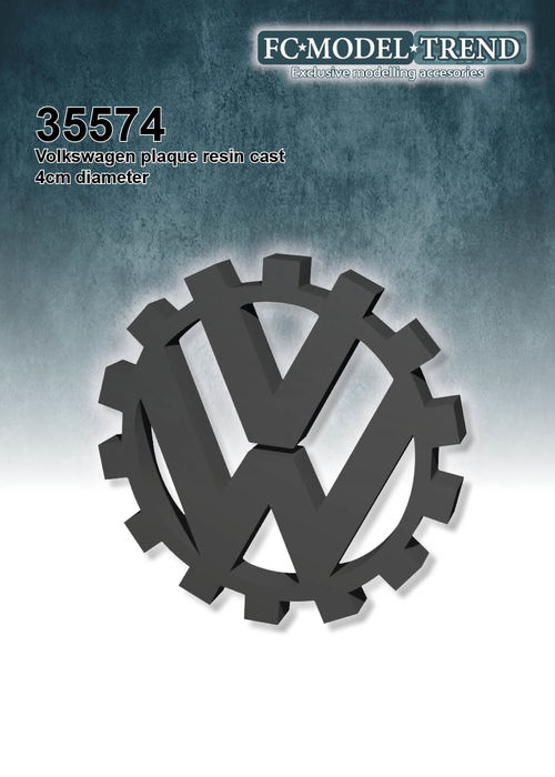 35575 Placa Volkswagen, 4cm diametro