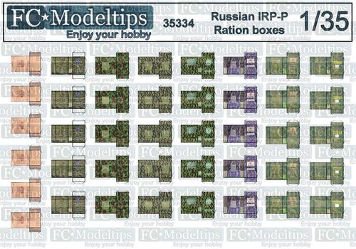 35334 Cajas de raciones rusas modernas IRP-P, escala 1/35