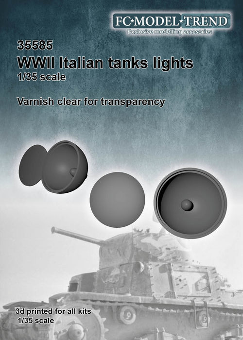 35585 WWII Italian tanks lights, 1/35 scale