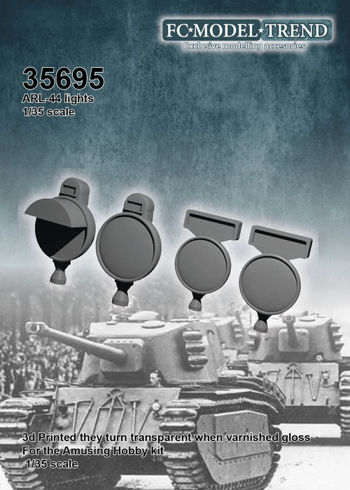 35695 ARL-44 tank lights, 1/35 scale