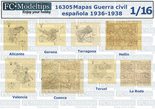 16305 Mapas guerra civil espaola, escala 1/16