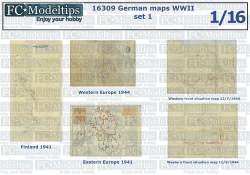 16309 German maps WWII, 1/16 scale