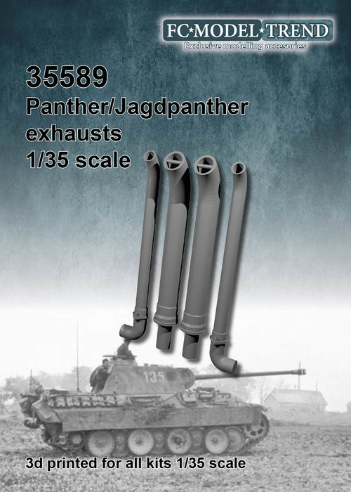 35589 Panther/Jagdpanther exhausts, 1/35 scale