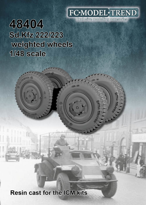 48404 Sd.Kfz. 221/222/223 ruedas con peso, escala 1/35