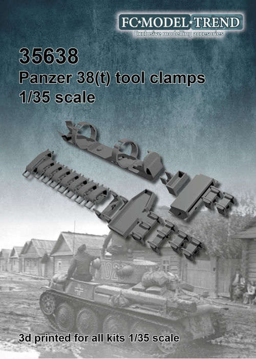 35638 Panzer 38(t) tool clamps, 1/35 scale