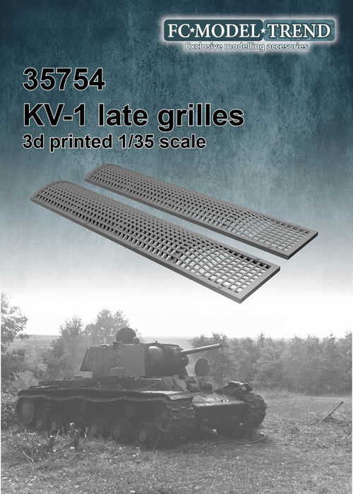 35754 KV1/2 rear grilles late type, 1/35 scale