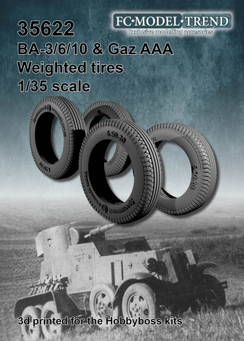 35622 BA-3/6/10 & GAZ AAA, weighted tires, 1/35 scale