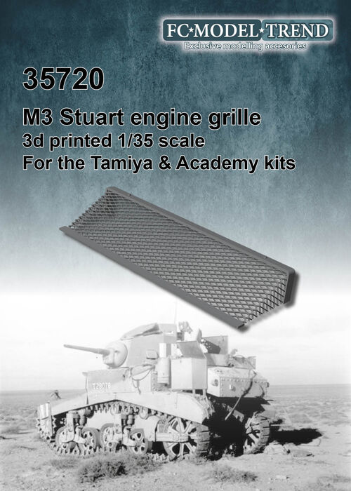 35720 M3 Stuart, engine cover mesh, 1/35 scale