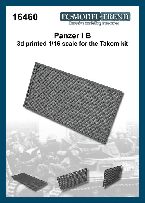 16460 Panzer I B, mesh grille. 1/16 scale.