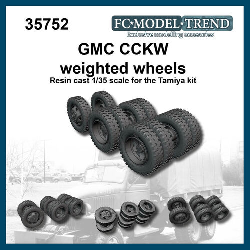 35752 GMC CCKW weighted wheels, 1/35 scale