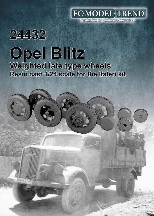 24432 Opel Blitz, ruedas con peso. Escala 1/24