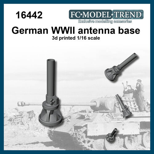 16442 German WWII antenna bases, 1/16 scale