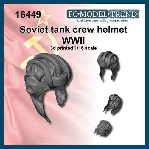 16449 Soviet tanker helmet WWII, 1/16 scale
