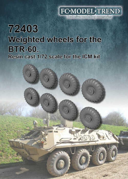 72403 BTR-60 ruedas con peso, escala 1/72