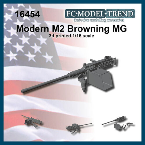 16454 Ametralladora pesada M2 Browning moderna, escala 1/16.
