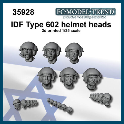 35928 IDF cabezas con casco type 602. Escala 1/35.