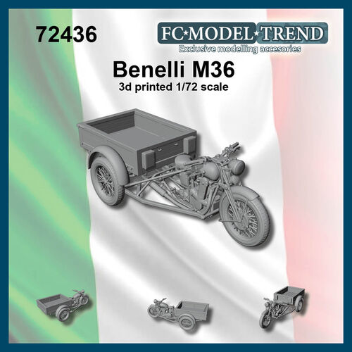 72436 Motocarro Benelli M36, 1/72 scale.