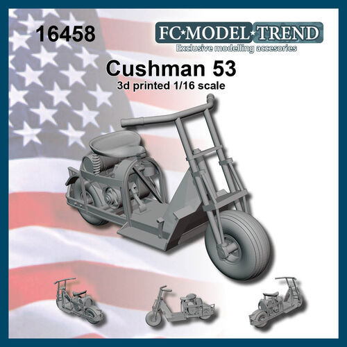 16458 Cushman 53 US scooter WWII, 1/16 scale.