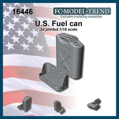 16446 U.S. fuel can with holder, 1/16 scale.
