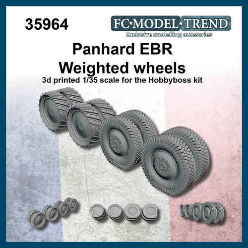 35964 Panhard EBR weighted wheels, 1/35 scale.