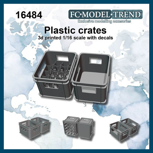 16484 plastic crates, 1/16 scale.