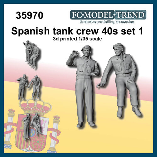 35970 Spanish tank crew, 40s, set 1. 1/35 scale.
