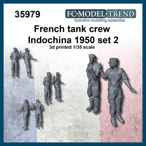 35979 Tripulacin de carro francesa, Indochina 1950 set 2, escala 1/35