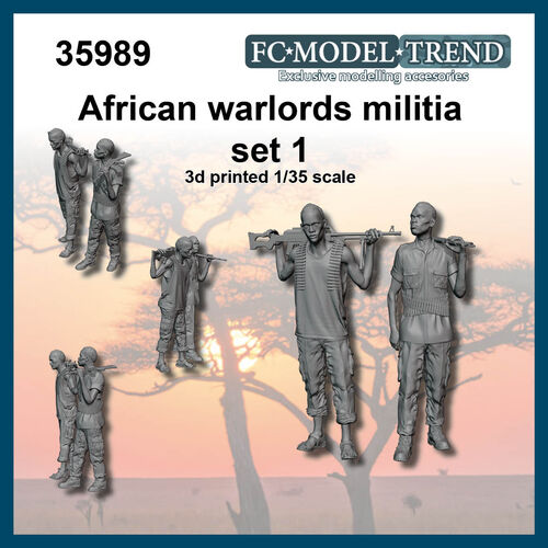 35989 Milicianos de los seores de la guerra africanos, set 1. Escala 1/35