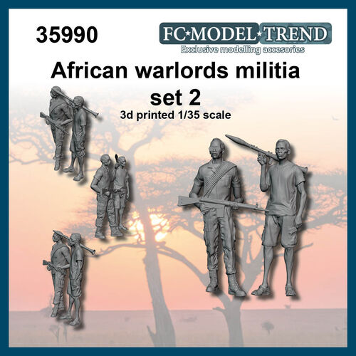 35990 African warlords militia, set 2, 1/35 scale.