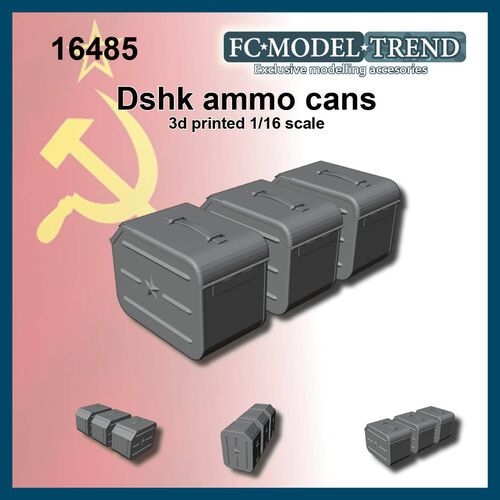 16485 Soviet heavy MG DshK ammo containers. 1/16 scale.