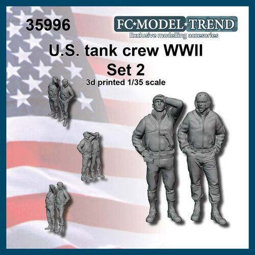 35996 US WWII tank crew, set 2. 1/35 scale.