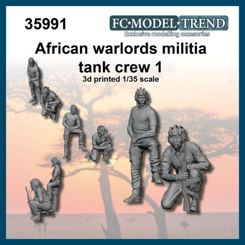 35991 Milicianos de los seores de la guerra africanos, set 1. Escala 1/35