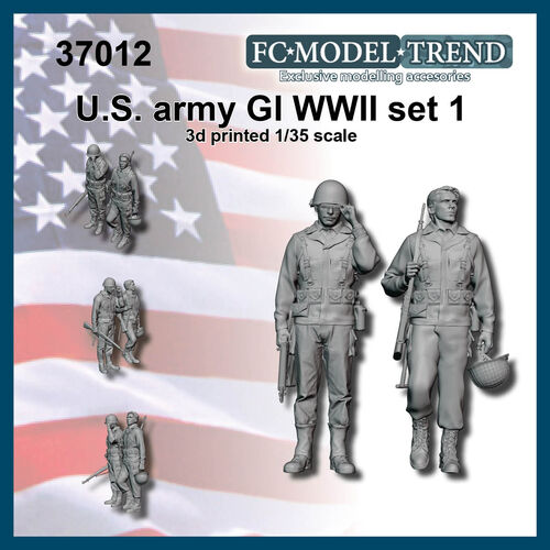 37012 U.S. G.I WWII, set 1, 1/35 scale.