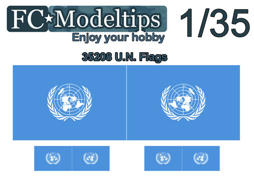35208 Adaptable decal flag United nations