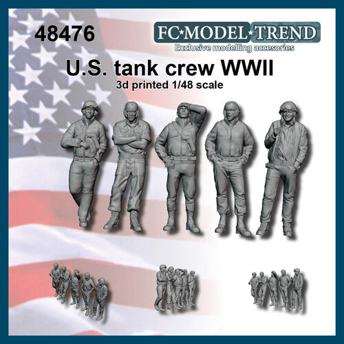 48076 US tank crew, 1/48 scale.