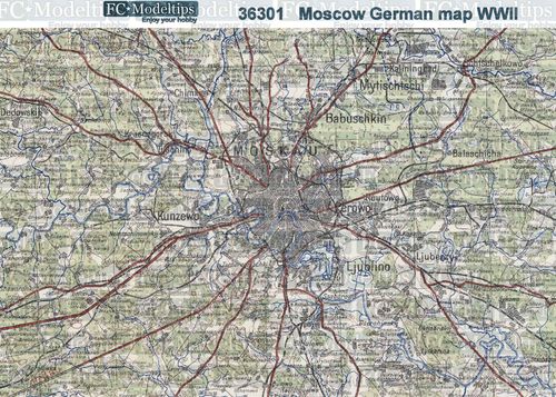 Moscow, German map
