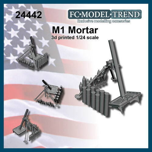 24442 M1 Mortar, 1/24 scale