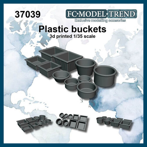 37039 Plastic buckets, 1/35 scale.