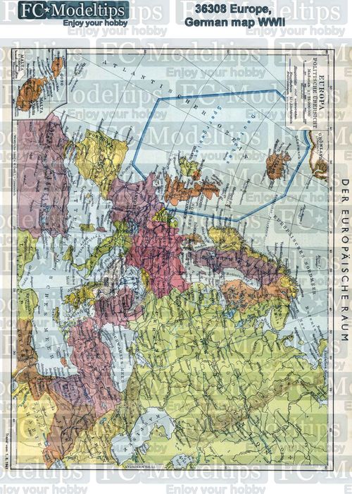 Base Mapa alemn de Europa, WWII