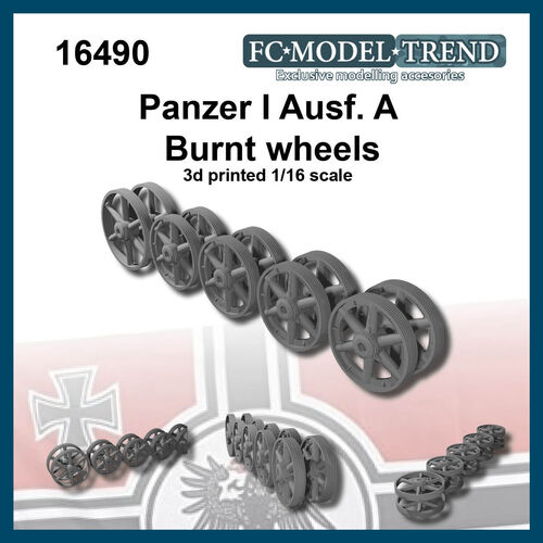 16490 Panzer I Ausf. A burnt wheels. 1/16 scale.