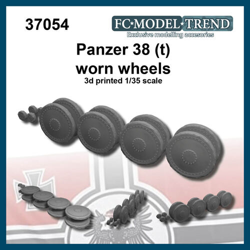37054 Panzer 38(t) worn wheels. 1/35 scale.
