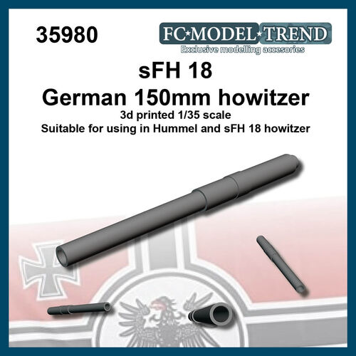 35980 German 150mm howitzer for Hummel. 1/35 scale.