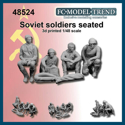 48524 Soviet soldiers seated. 1/48 scale.