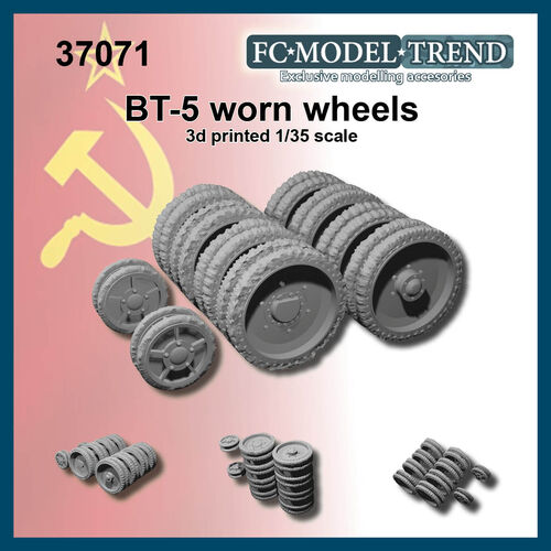 37071 Worn wheels for BT-5, 1/35 scale.
