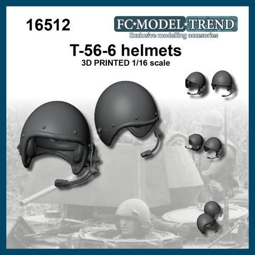 16512 T-56-6 helmets, 1/16 scale.