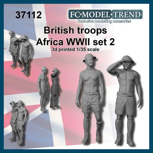37112 UK soldiers Africa WWII set 2, 1/35 scale.