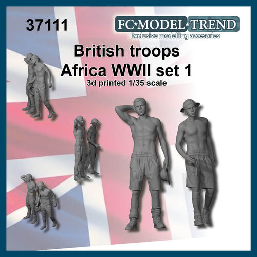37111 UK soldiers Africa WWII set 1, 1/35 scale.