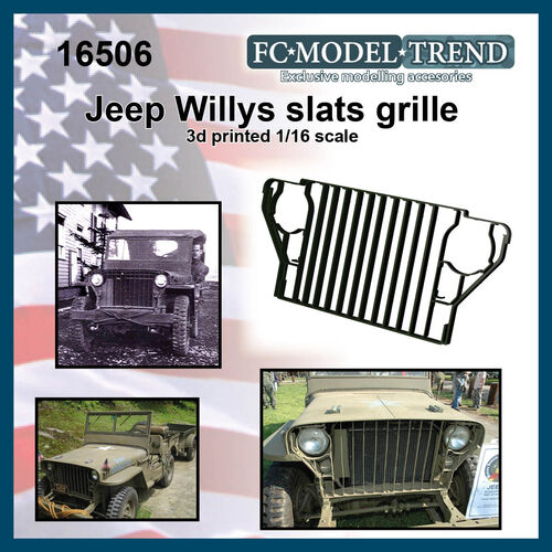 16506 Jeep early grille. 1/16 scale.