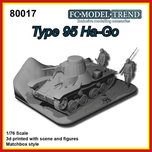 80017 Type 95 Ha-Go, 1/76 scale.