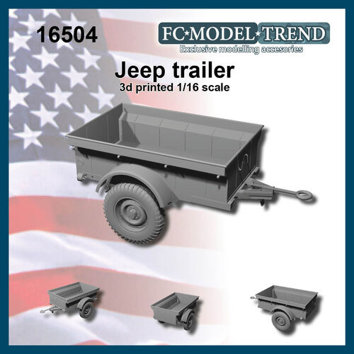 16504 Bantam trailer for Jeep, 1/16 scale.